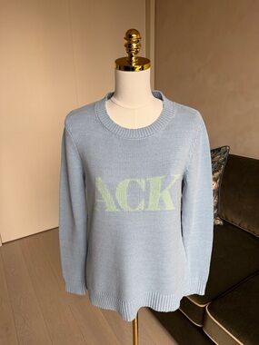 Sail To Sable STS Sky Blue ACK Nantucket Sweater Size Medium Top Pullover Cotton